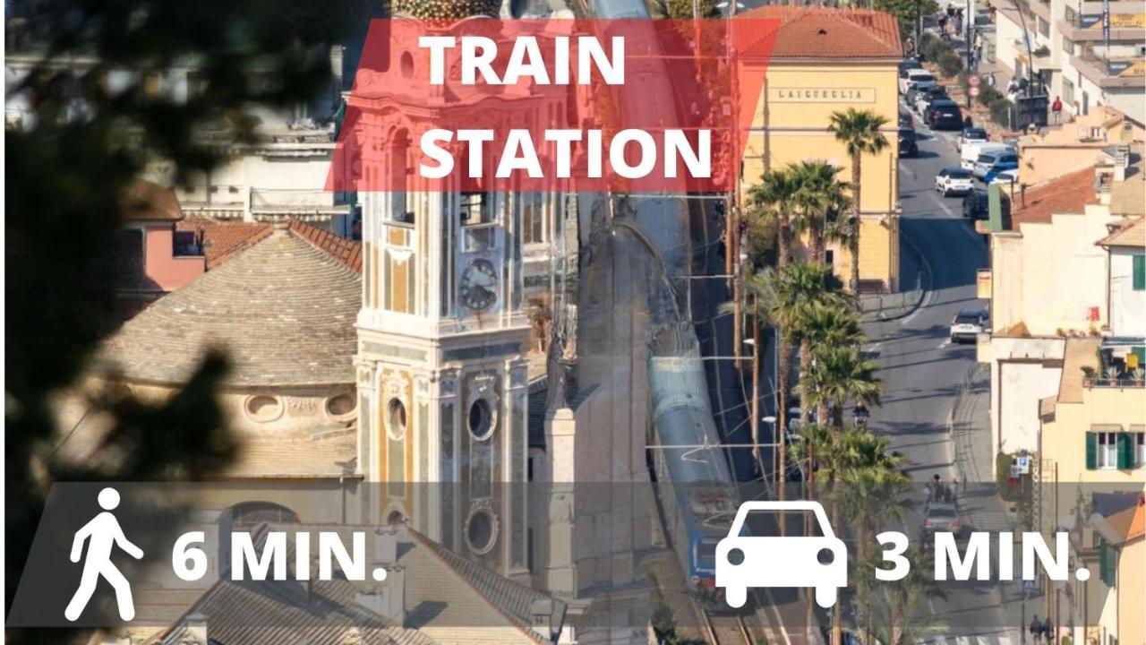 Vista Mare & 300Mt Da Spiaggia Con Freeparking E Ac Laigueglia Eksteriør billede